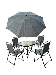 HD Designs Outdoors SL Orchards 6 Piece Sling Folding Dining Set