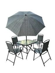 HD Designs Outdoors SL Orchards 6 Piece Sling Folding Dining Set