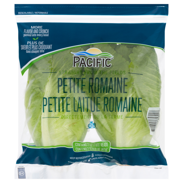 slide 1 of 1, Pacific Petite Romaine Lettuce Heads, 2 ct