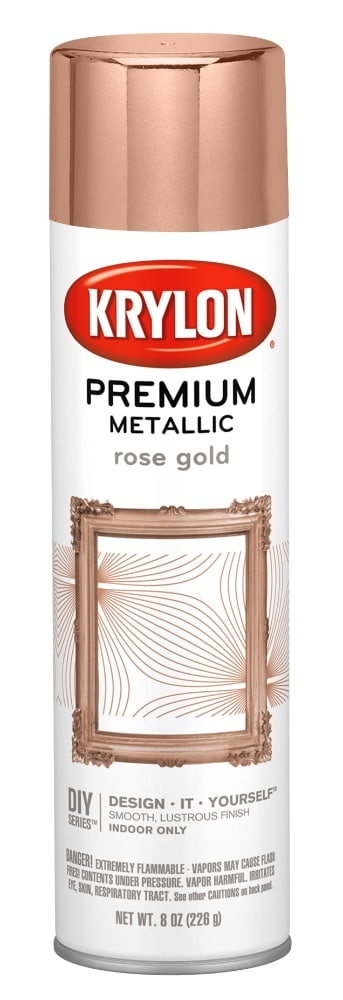 slide 1 of 1, Krylon Premium Metallic Spray Paint - Rose Gold, 8 oz