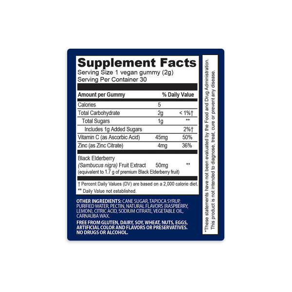slide 5 of 22, Sambucol Black Elderberry Immune Support Vegan Gummies with Vitamin C and Zinc - 30ct, 30 ct