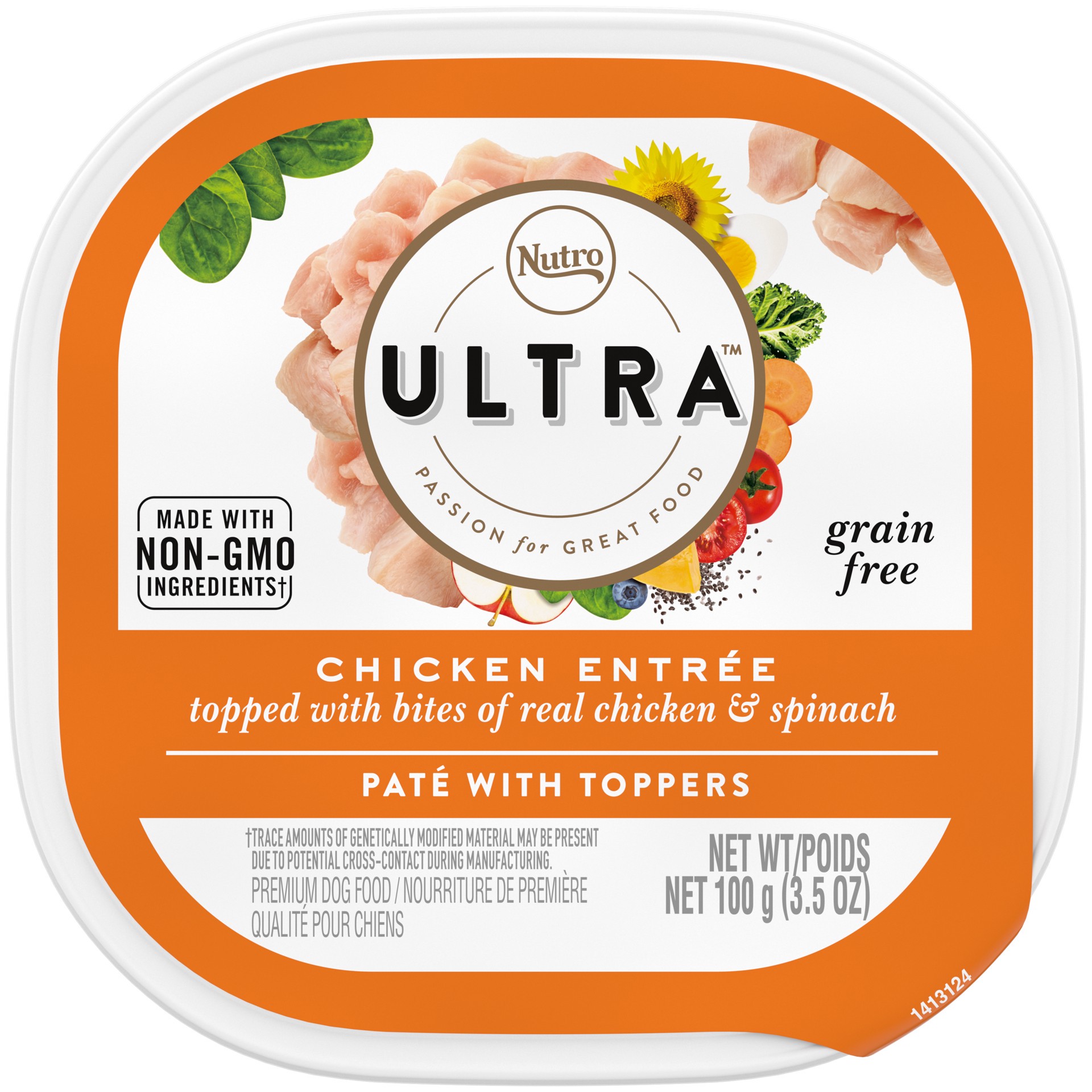 slide 1 of 4, Nutro Ultra Protein Boost Chicken Pate Adult Dog Food, 3.5 Oz