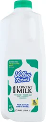 Valley Farms 1% Milkfat Lowfat Milk 0.5 gal Jug