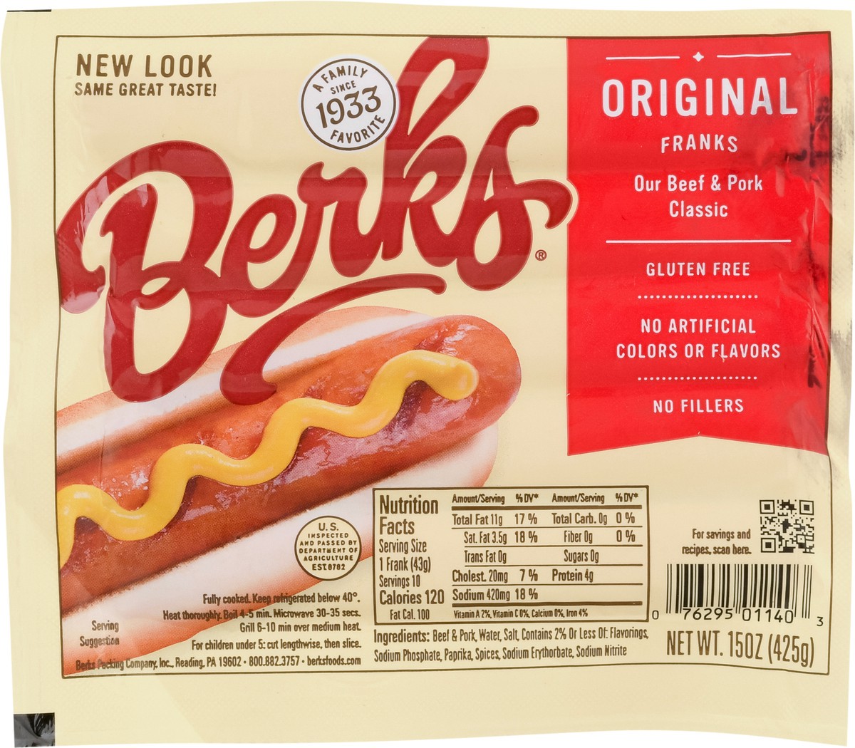 slide 2 of 9, Berks® original franks, 15 oz