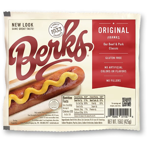 slide 1 of 9, Berks® original franks, 15 oz