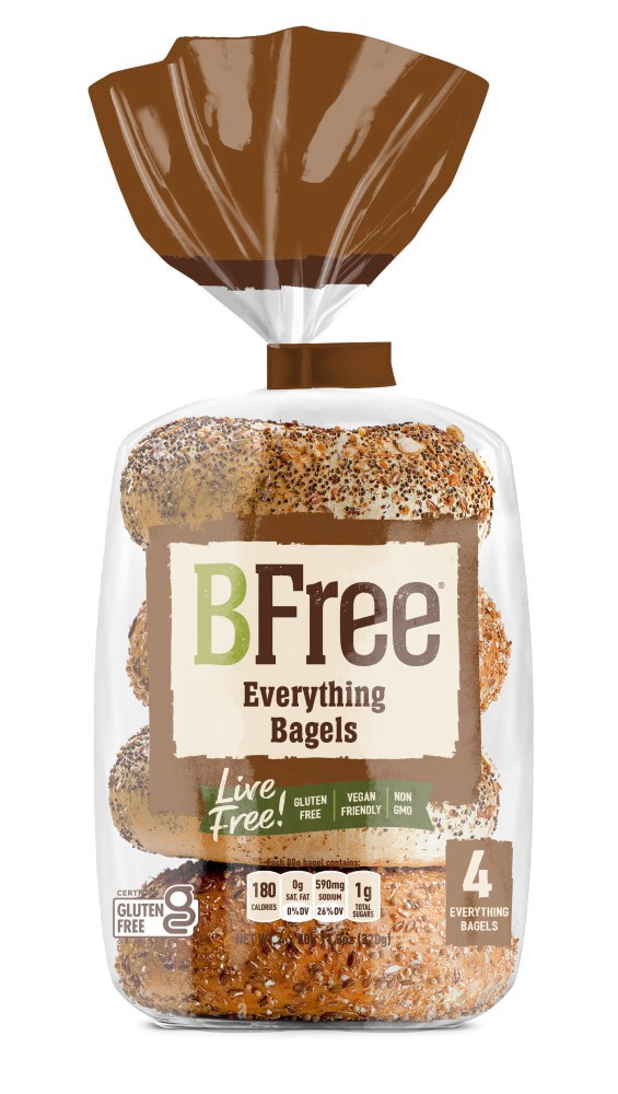 slide 2 of 2, Bfree Everything Bagels, 4 ct / 11.3 oz