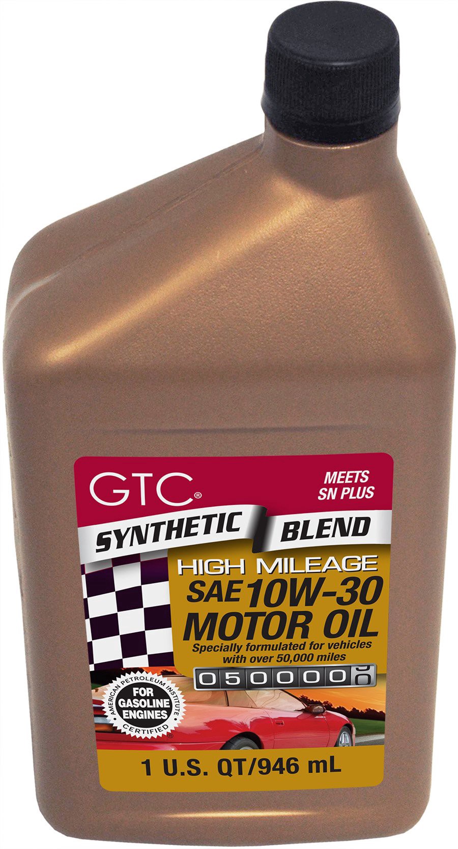 slide 1 of 1, GTC High Mileage 10W-30 Motor Oil, 1 qt