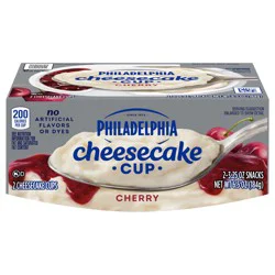 Philadelphia Cherry Cheesecake Cups, 2 ct Pack, 3.25 oz Cups
