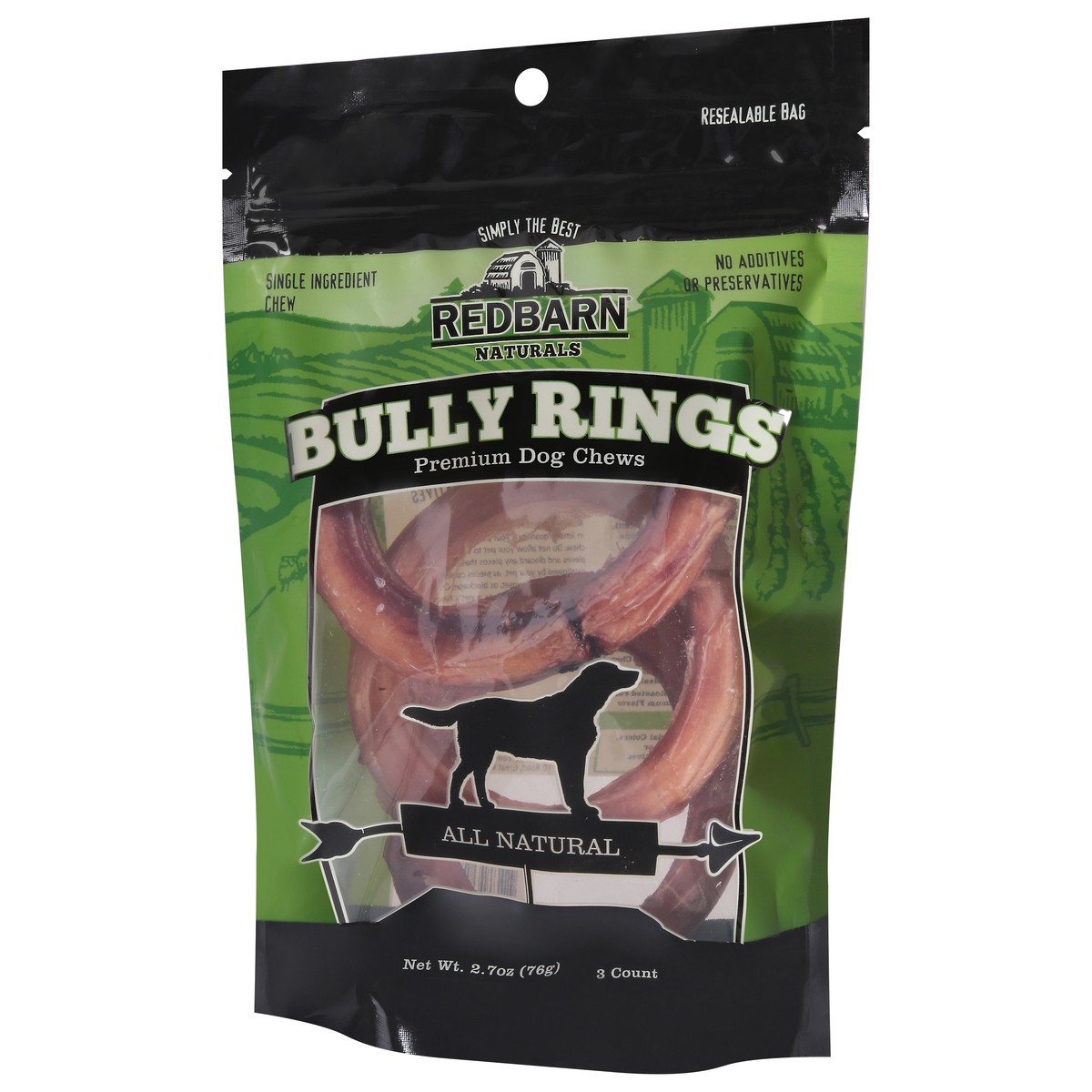slide 3 of 9, Redbarn Bully Rings Premium Dog Chews 3 ea, 3 ct