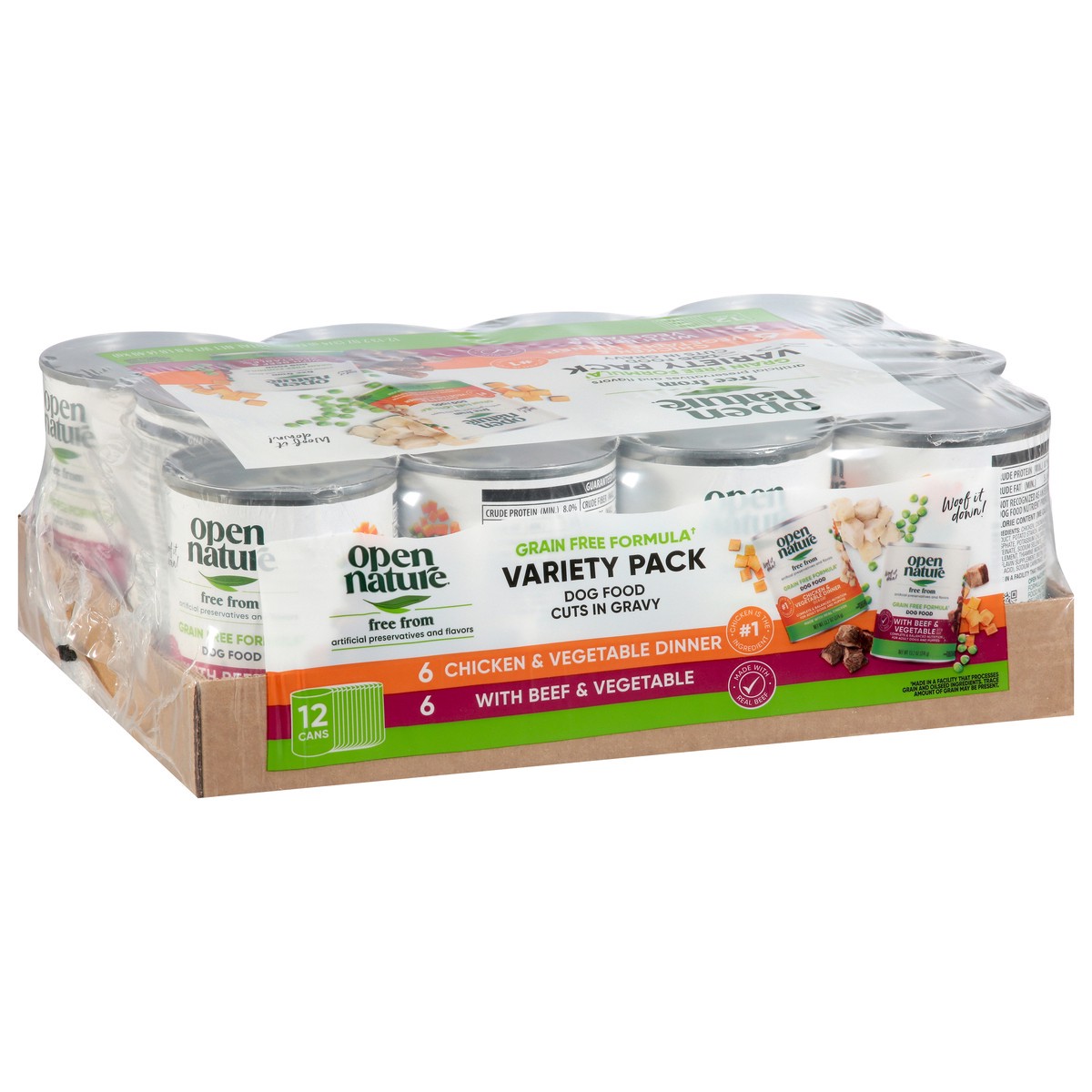 slide 4 of 4, Open Nature Dog Food Cuts In Gravy Variety Pack - 12-13.2 Oz, 12 ct; 13.2