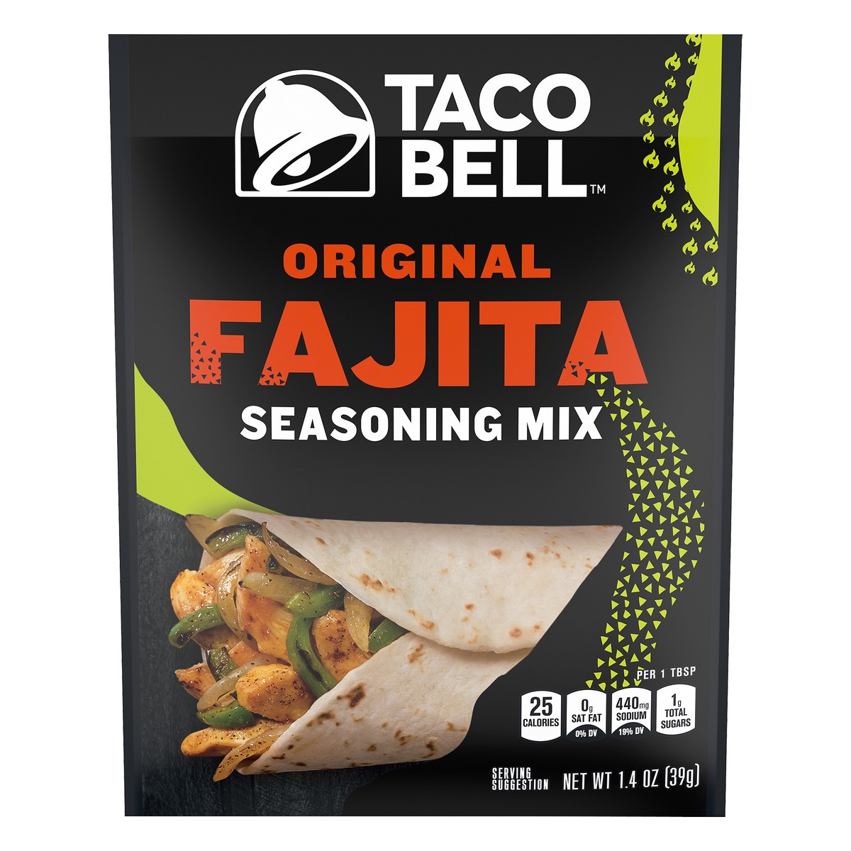 slide 1 of 10, Taco Bell Original Fajita Seasoning Mix, 1.4 oz