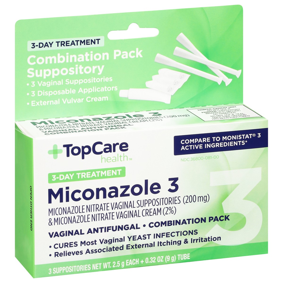 slide 8 of 9, TopCare Feminine Antifungal Miconazole, Cream & Insert-Topcare, 1 ct