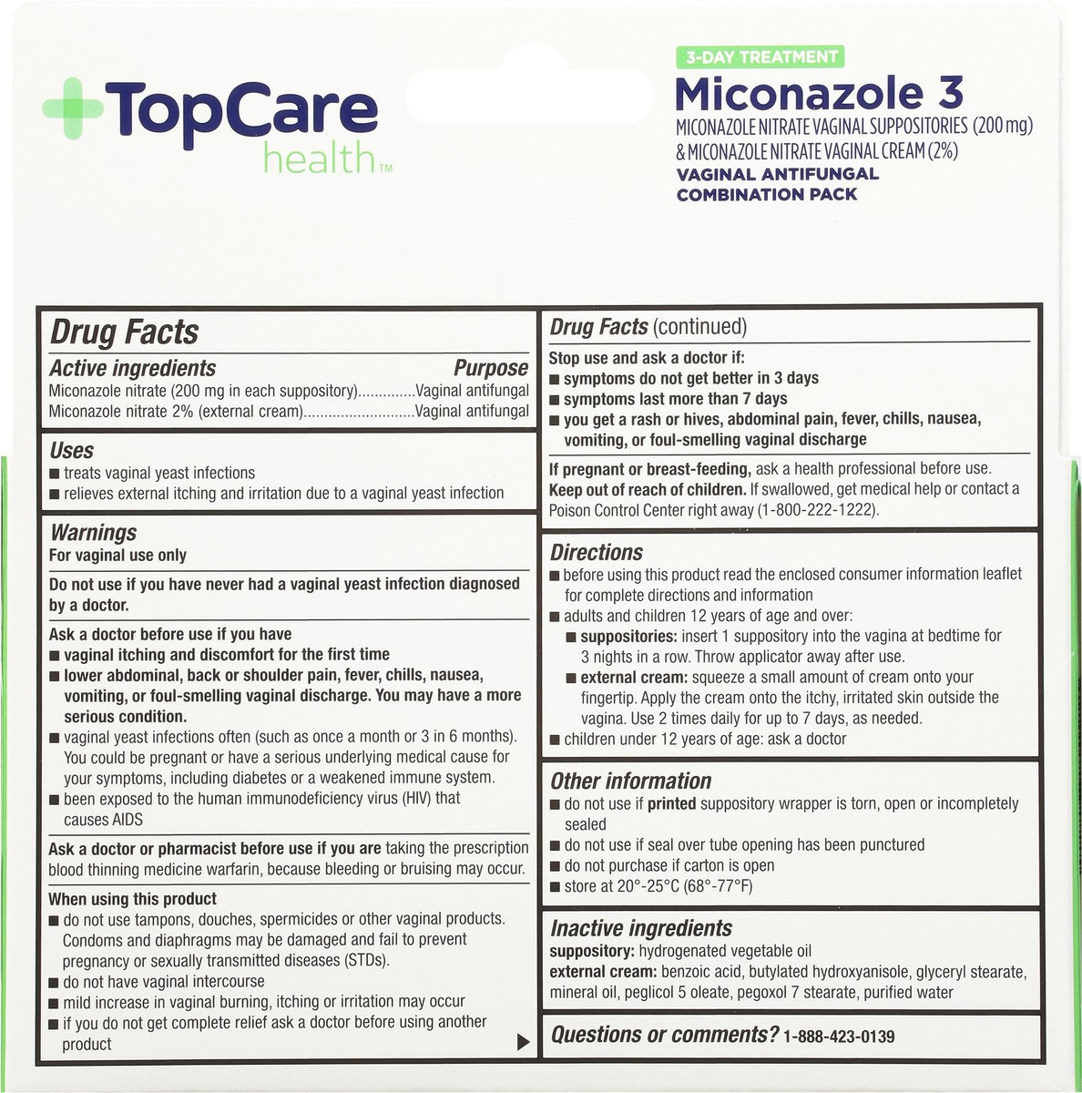 slide 4 of 9, TopCare Feminine Antifungal Miconazole, Cream & Insert-Topcare, 1 ct