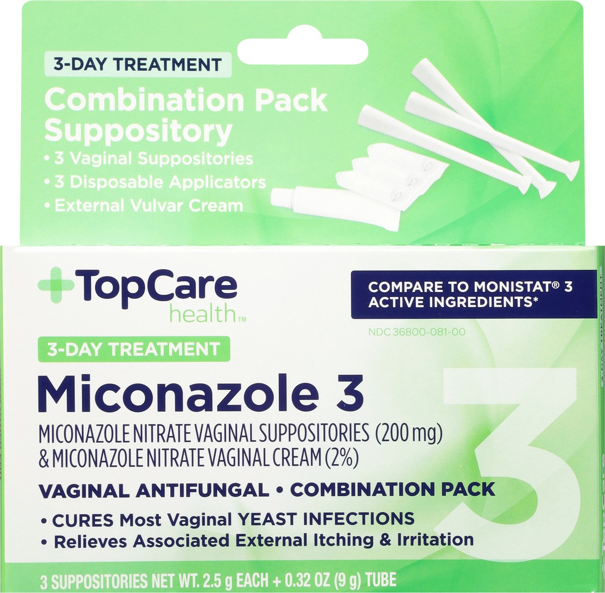 slide 7 of 9, TopCare Feminine Antifungal Miconazole, Cream & Insert-Topcare, 1 ct