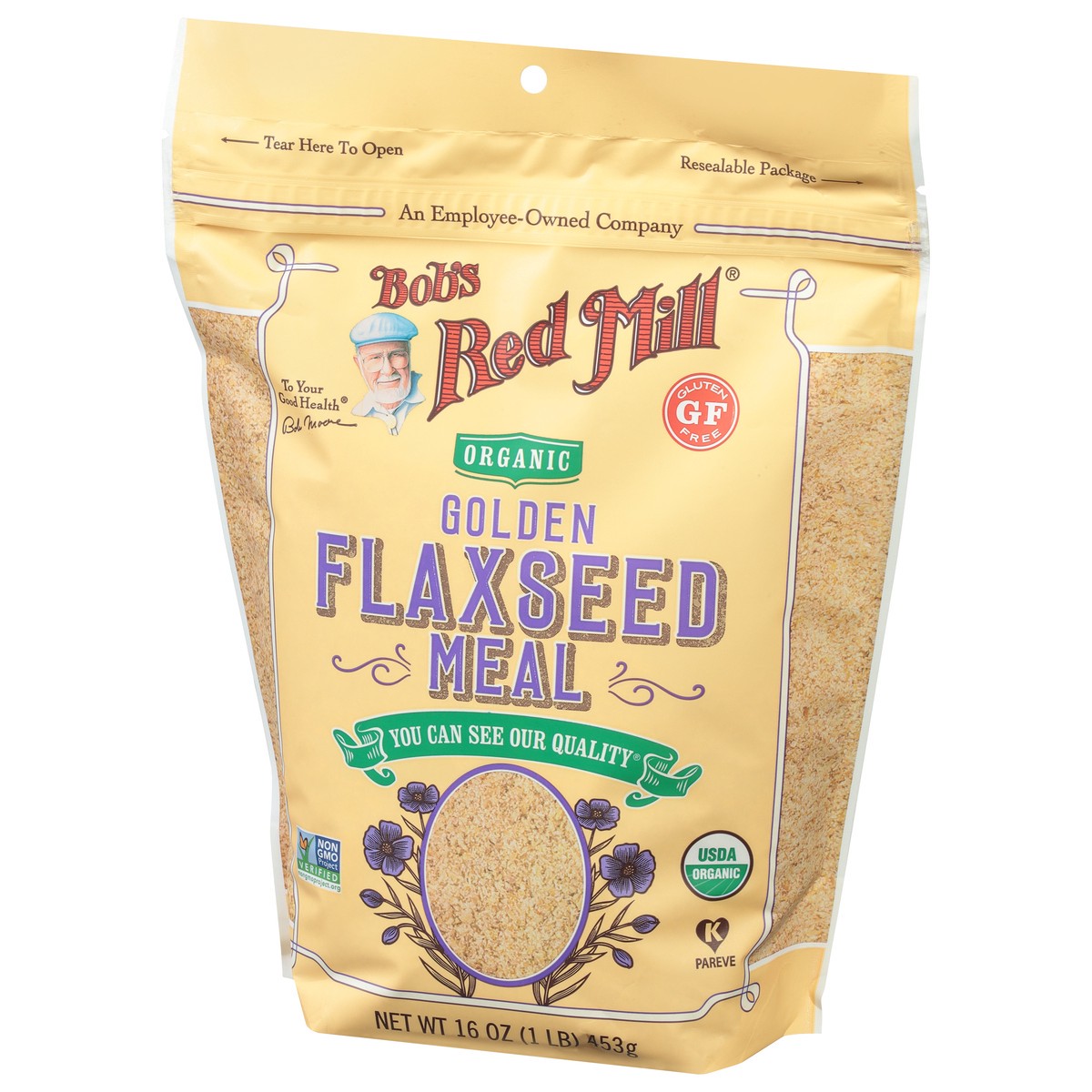 slide 3 of 13, Bob's Red Mill Golden Organic Flaxseed Meal 16 oz, 16 oz