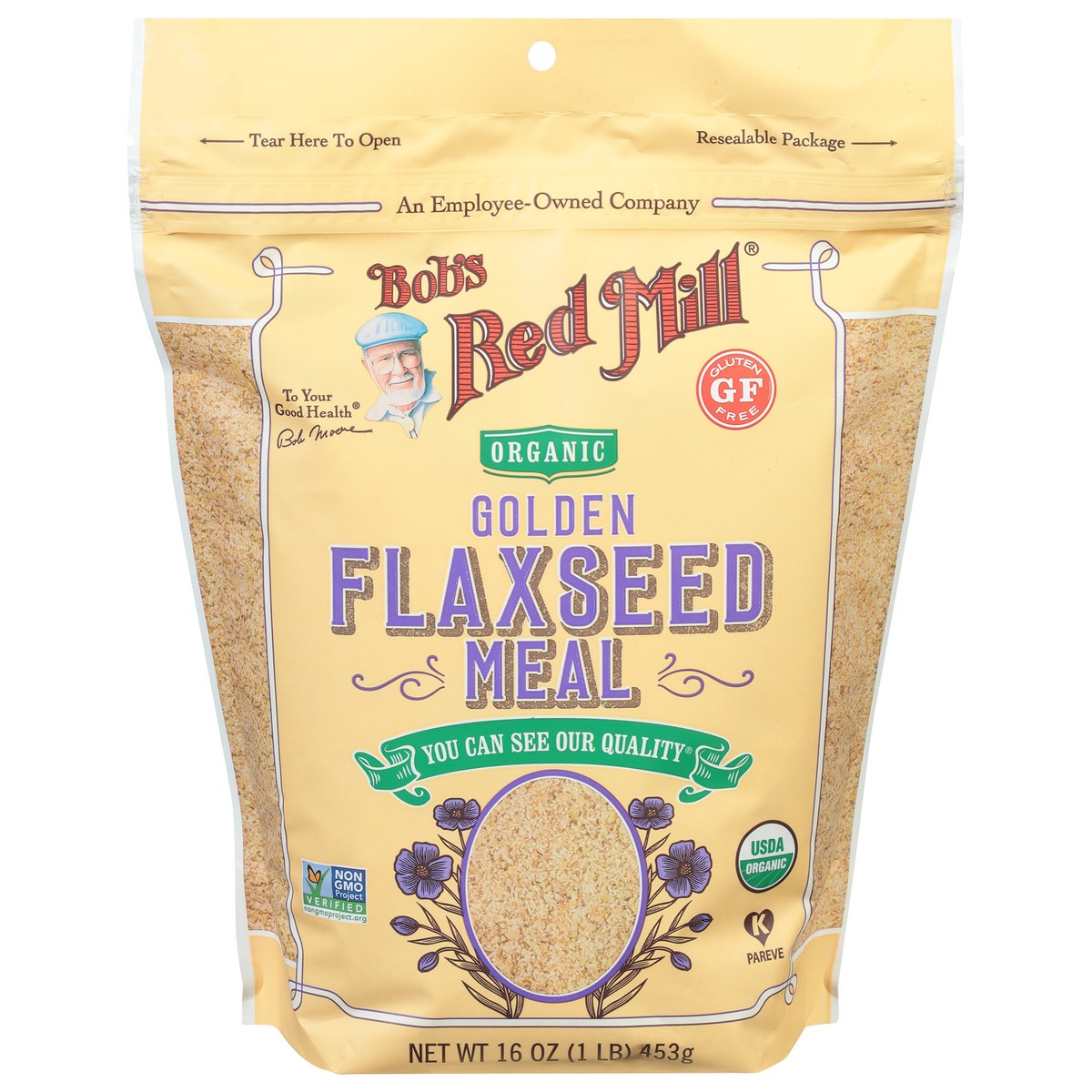 slide 1 of 13, Bob's Red Mill Golden Organic Flaxseed Meal 16 oz, 16 oz