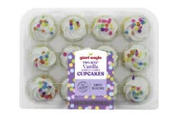 Giant Eagle Two-Bite Cupcakes, Vanilla