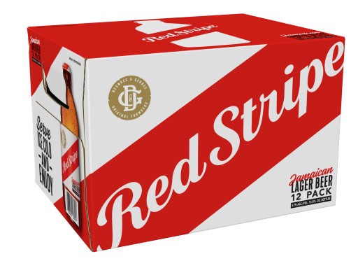 slide 1 of 21, Red Stripe Lager Beer, 12 Pack, 11.2 fl oz Bottles, 11.2 oz