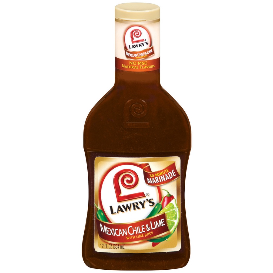 slide 1 of 3, Lawry's Mexican Chile & Lime with Lime Juice 30 Minute Marinade, 12 fl oz