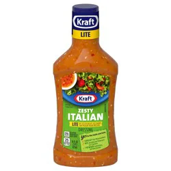 Kraft Zesty Italian Lite Dressing, 16 fl oz Bottle