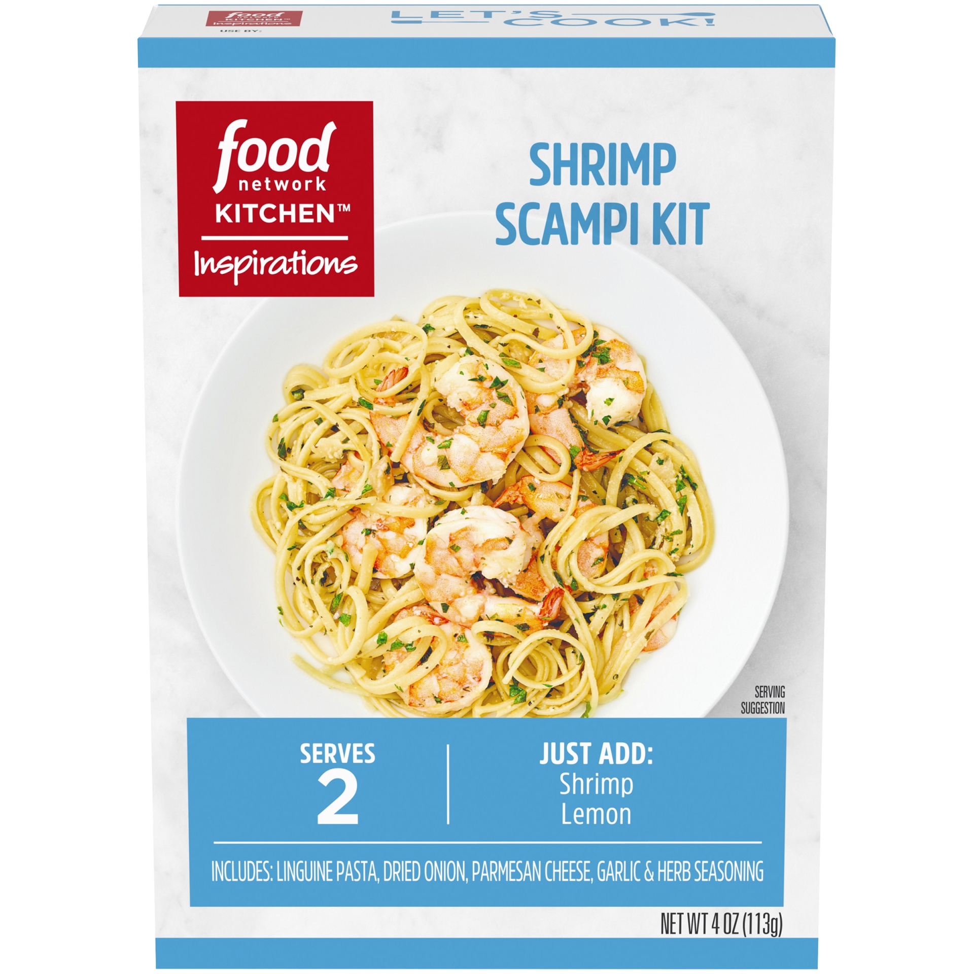 slide 1 of 2, Food Network Kitchen Inspirations Shrimp Scampi Meal Kit, 4 oz