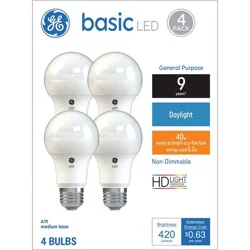 GE Light Bulb 4 ea