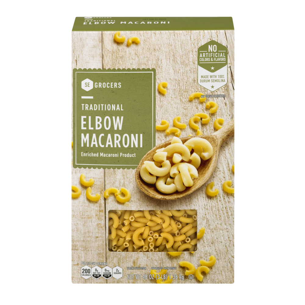 slide 1 of 1, SE Grocers Elbow Macaroni, 3 lb