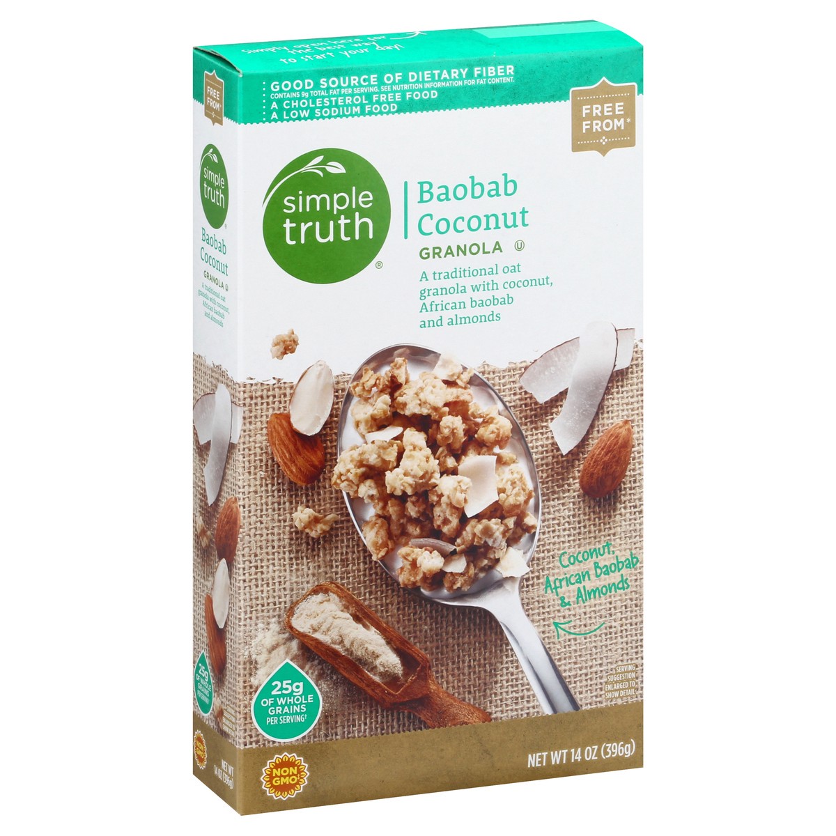 slide 10 of 10, Simple Truth Baobab Coconut Granola, 14 oz