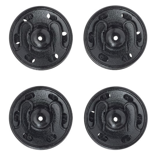 slide 1 of 3, Dritz Sew-On Snaps, Black, 21 mm