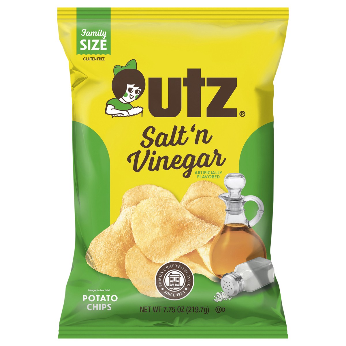 slide 1 of 7, Utz Salt And Vinegar Chips, 7.75 oz