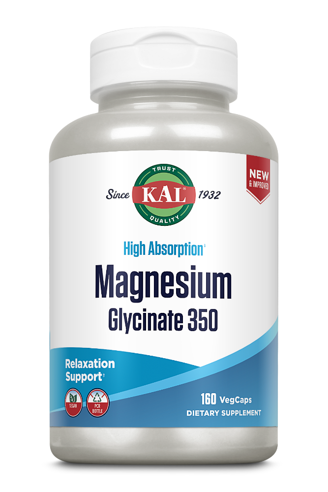 slide 1 of 1, Kal High Absorption Magnesium Glycinate 350 Mg, 1 ct