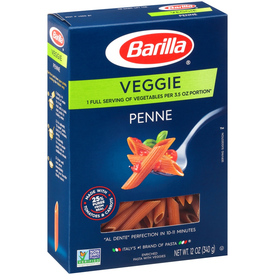 slide 2 of 8, Barilla Veggie Penne, 12 oz