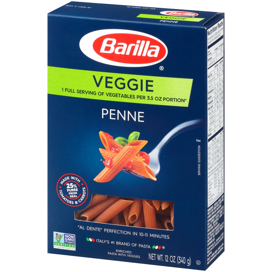 slide 3 of 8, Barilla Veggie Penne, 12 oz