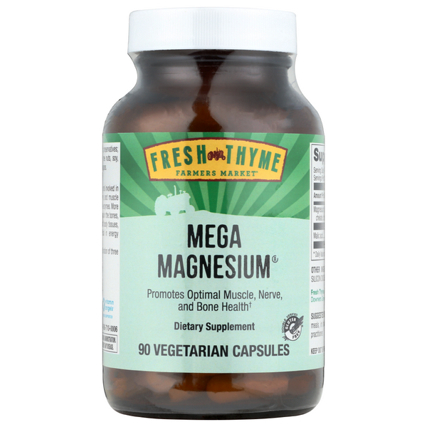 slide 1 of 1, Fresh Thyme Mega Magnesium 90 Cap, 90 ct
