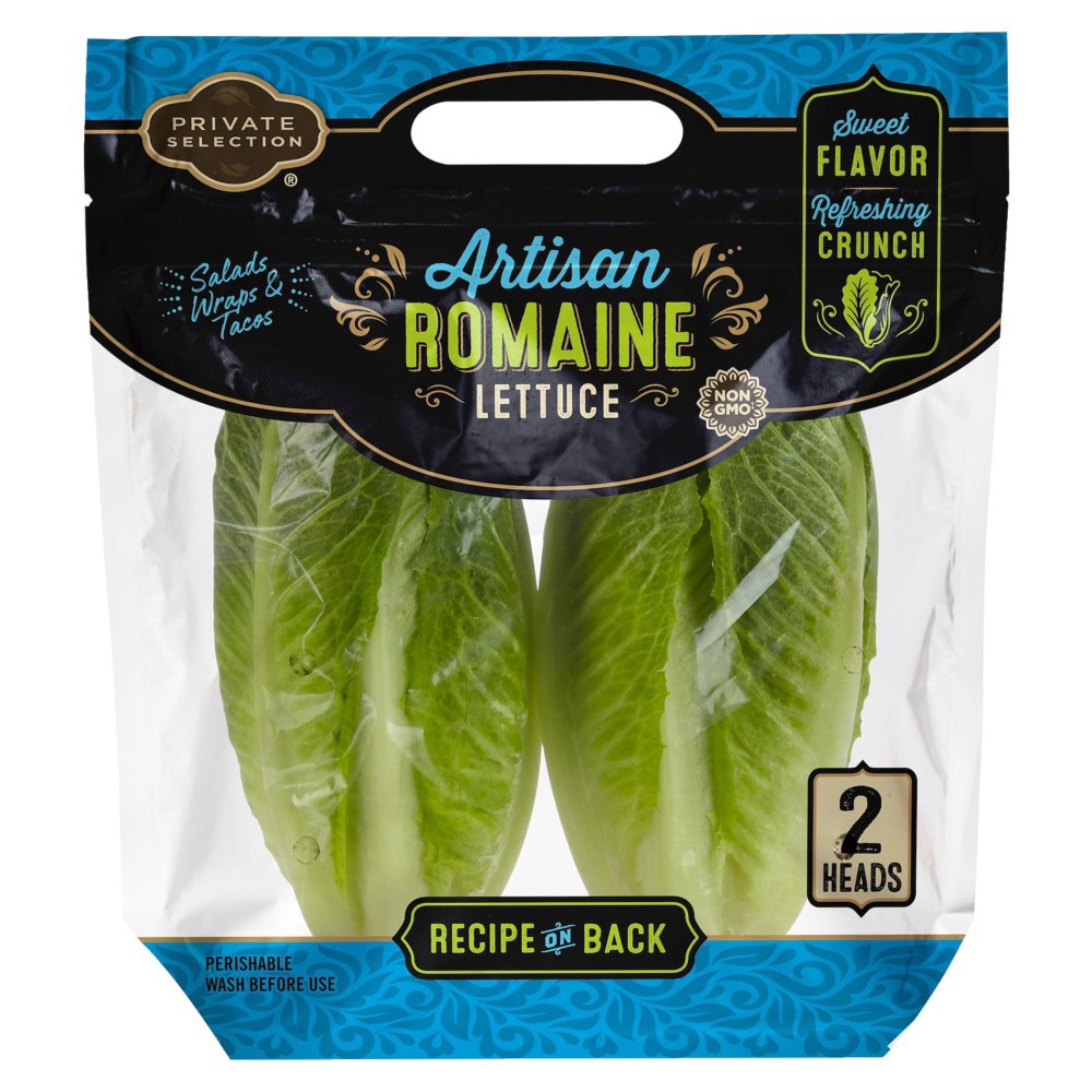 slide 1 of 2, Private Selection Artisan Romaine Lettuce, 2 ct