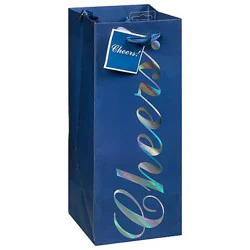 Wine Bag Cheers Blk Tb - Each