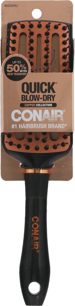 slide 4 of 9, Conair Copper Quick Blow Flat Brush, 1 ct