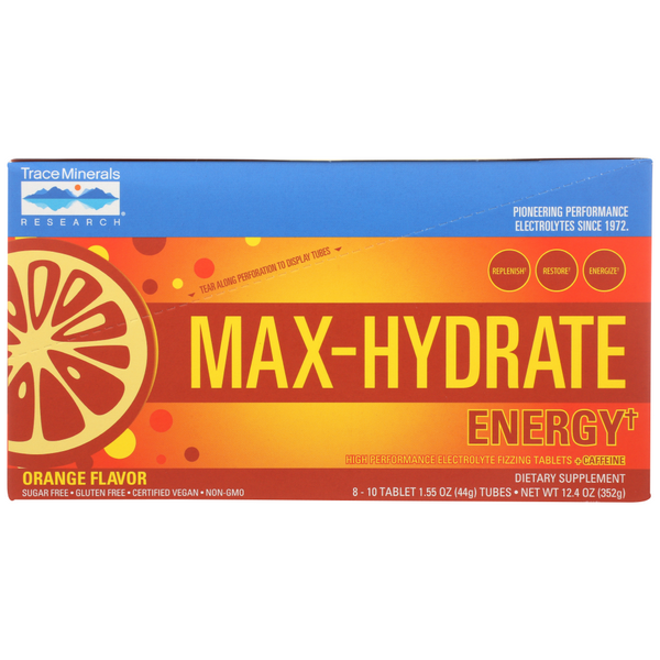 slide 1 of 1, Trace Minerals Max Hydrate Energy Box, 1 oz