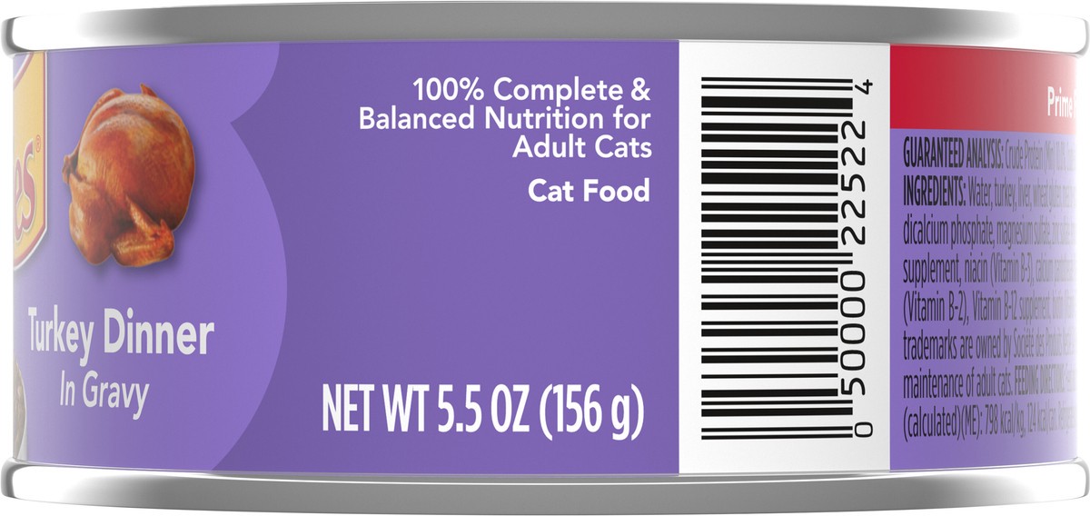 slide 4 of 7, Purina Friskies Prime Filets Wet Cat Food Turkey Dinner In Gravy - 5.5oz, 5.5 oz