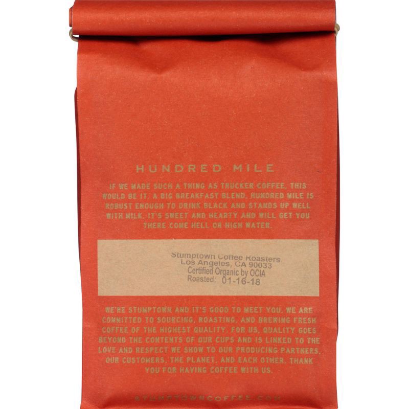 slide 4 of 4, Stumptown Coffee Hundred Mile Espresso Roast Whole Bean Light Roast Coffee- 12 oz, 12 oz