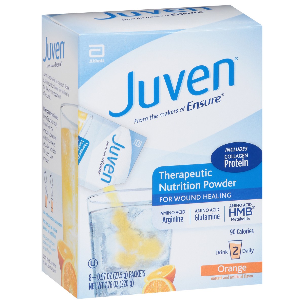 slide 12 of 13, Juven Therapeutic Orange Nutrition Powder 8 - 0.97 oz Packets, 8 ct