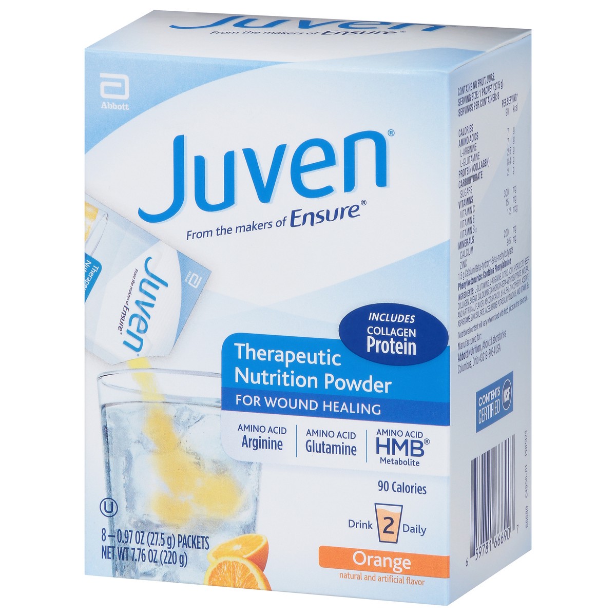 slide 11 of 13, Juven Therapeutic Orange Nutrition Powder 8 - 0.97 oz Packets, 8 ct