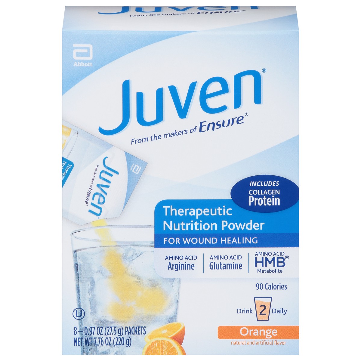 slide 1 of 13, Juven Therapeutic Orange Nutrition Powder 8 - 0.97 oz Packets, 8 ct