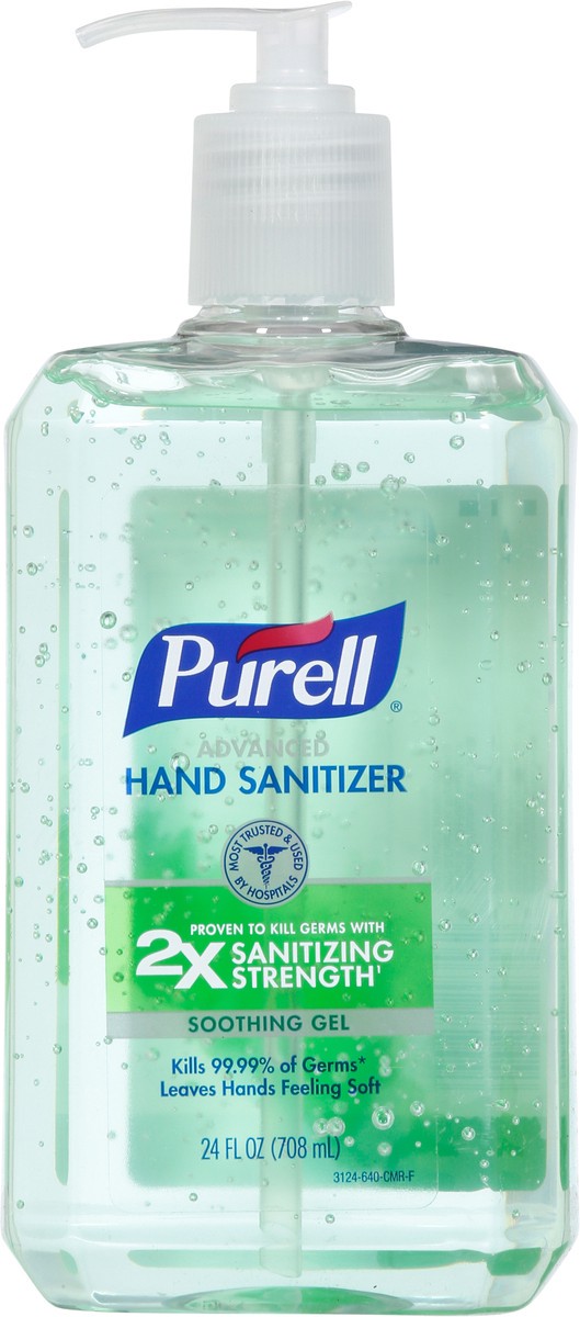 slide 8 of 9, PURELL Advanced Hand Sanitizer Soothing Gel, 24 fl oz Table Top Pump Bottle, 24 fl oz