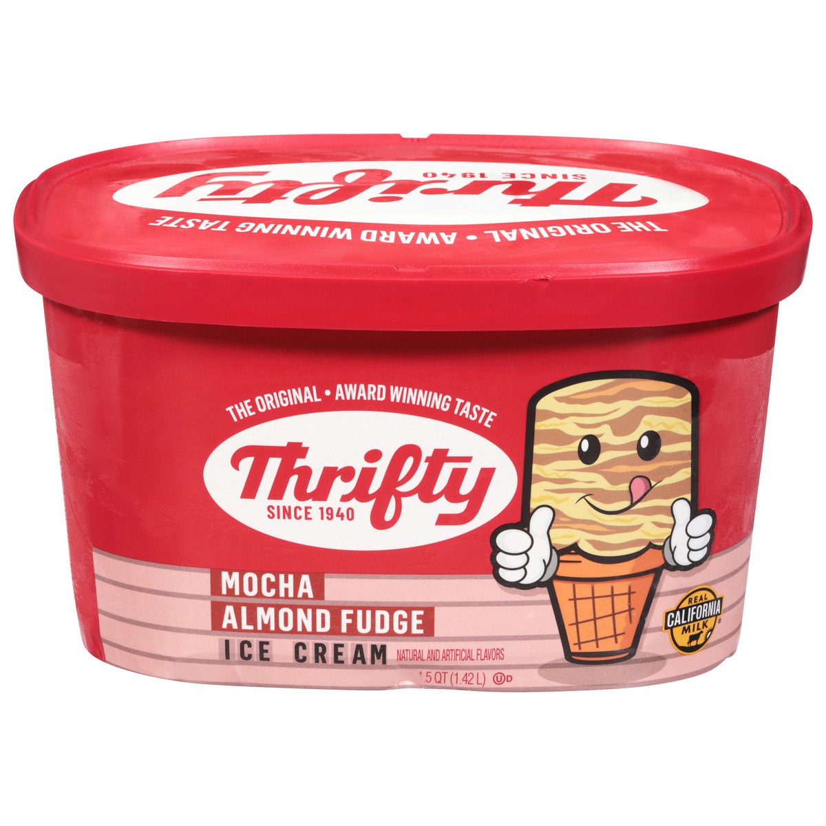 slide 9 of 14, Thrifty Ice Mocha Almond Fudge, 48 oz