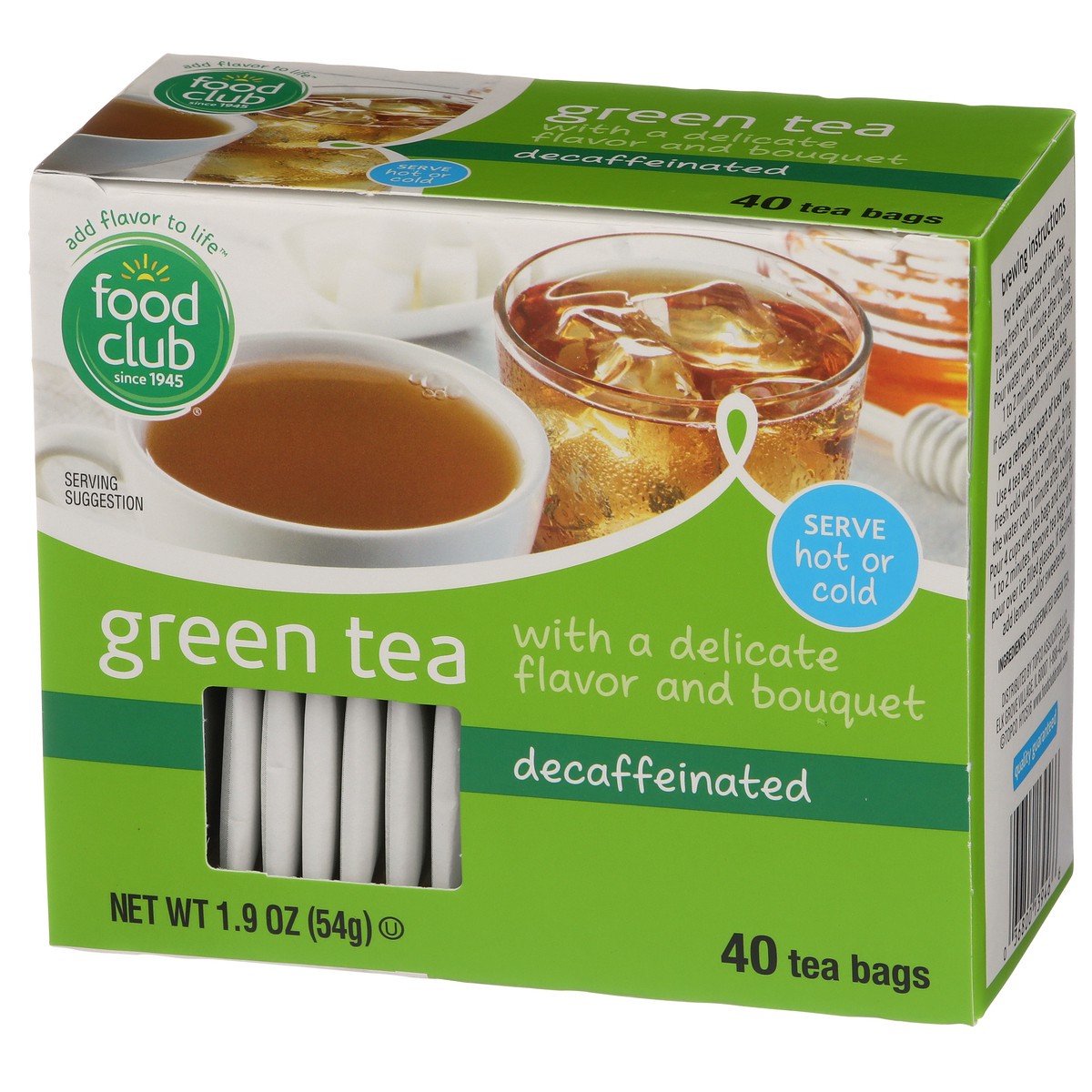 slide 3 of 8, Food Club Green Decaffeinated Tea Bags - 40 ct, 40 ct