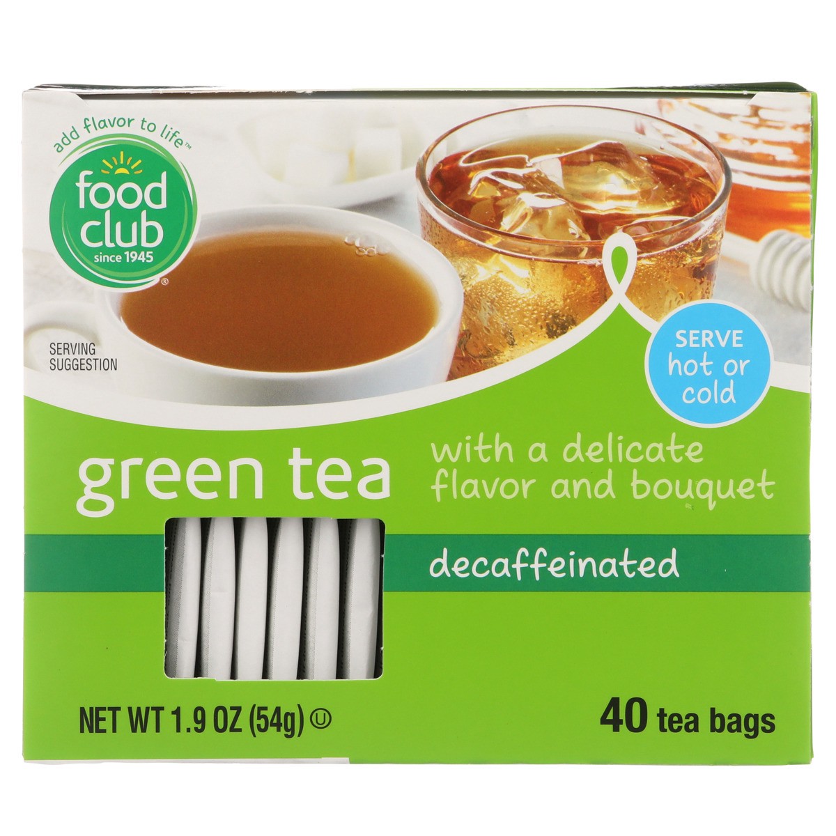 slide 4 of 8, Food Club Green Decaffeinated Tea Bags - 40 ct, 40 ct