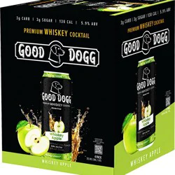 Good Dogg Whiskey Seltzer Apple - 4 Pack 12 oz Can