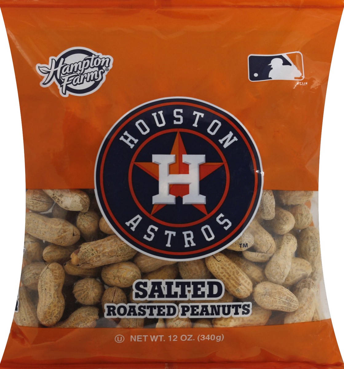 slide 5 of 5, Hampton Farms Astros Salted Peanuts, 12 oz