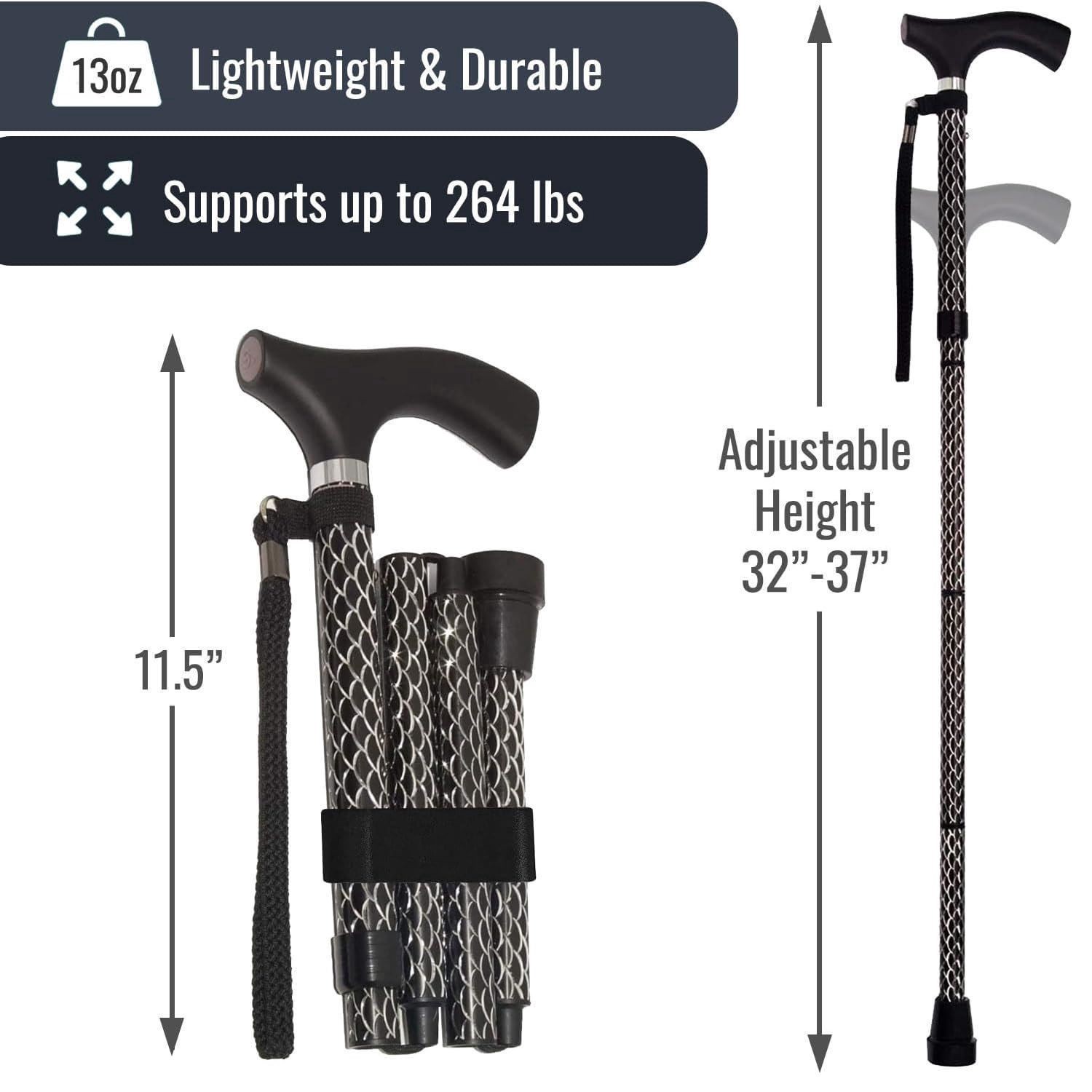 slide 3 of 3, Dmi Switch Sticks Engraved Cane, Black, 1 ct